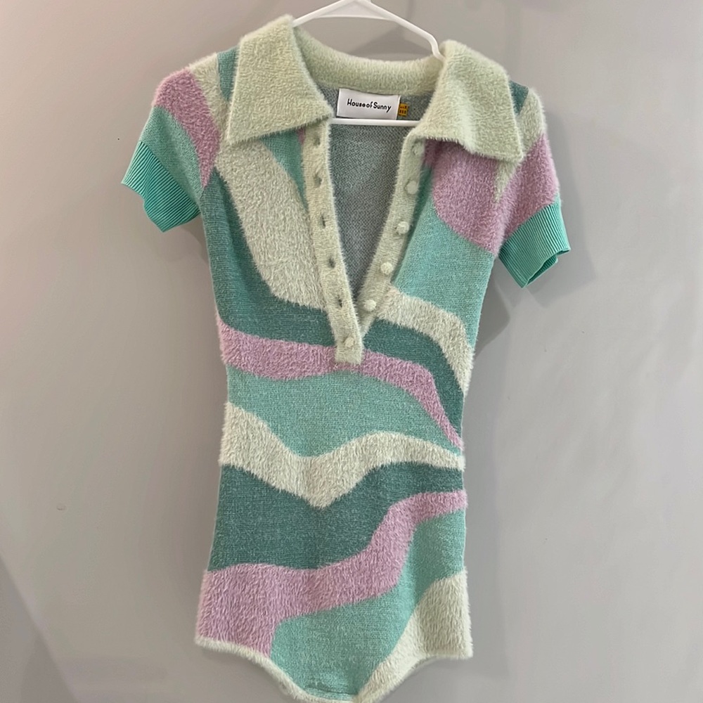 Fuzzy soft romper/swim cover up!